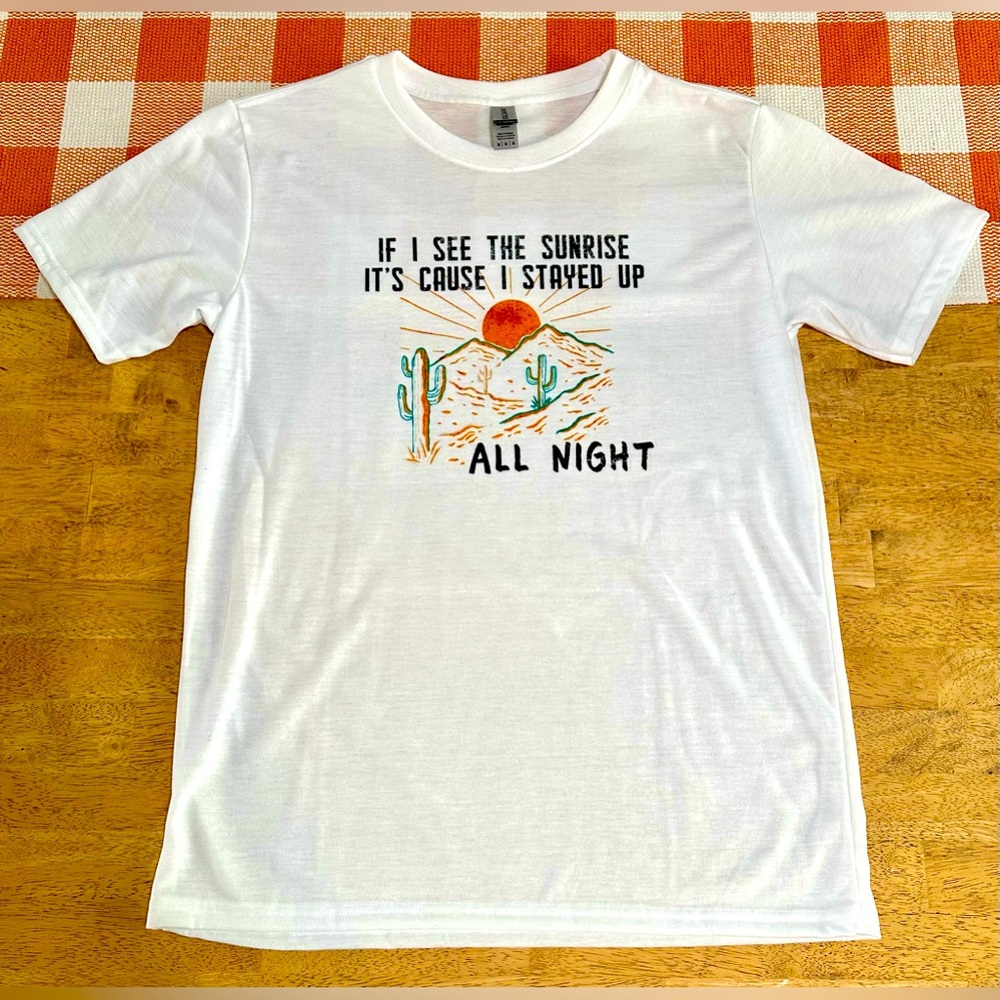 New Country Western Short Sleeve Tee Women’s Unisex Fit Size Medium